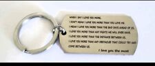 I love You The Most LOVE Quote Keychain picture