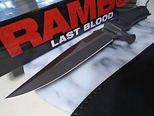 Rambo Last Blood Combat Bowie Full Tang Fixed Blade Knife Leather Sheath RB9416 picture