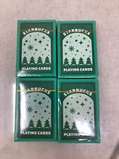 Lot of 4 Starbucks Playing Cards Limited Hard to Find New Sealed Holiday Design picture