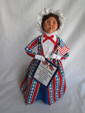 Byers Choice  Patriotic Lady Doll w/ Pledge Of Allegiance and Flag,  4th of July picture