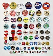 Huge Vintage Lot of 75+ Pins Buttons- Political, Western PA, Miscellaneous picture