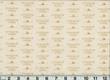 Vintage Fabric Little House on the Prairie Emblem on Cream OOP Premium Cotton picture
