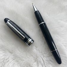 Luxury Le Grande Series Bright Black-Silver Clip 0.7mm Black Ink Rollerball Pen picture