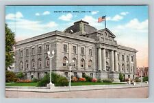 Peru IN Indiana, Courthouse Vintage Postcard picture