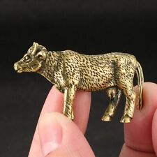 Solid Brass Cow Figurine Statue Animal Figurines Toys House Desktop Decoration picture