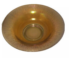Vintage Iridescent Stretch Glass Footed Bowl 12” Wide picture