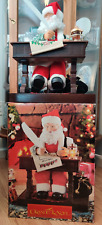 Vintage Grandeur Noel Animated Musical Santa at Desk Plays 24 xmas tunes w/box picture