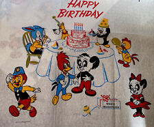 1 Rare Woody woodpecker happy birthday￼ Crepe Paper Panel 18x20”in NOS picture