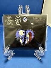 Loungefly Disney Nightmare Before Christmas Jack And Sally Heart Halves Pin NEW picture