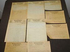 VINTAGE LOT OF WESTERN UNION TELEGRAMS 1945 PALESTINE WAGNER TAFT picture