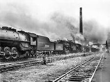 Illinois Central Railroad Photo 2530 1508 String Steaming Locomotives ICRR Train picture