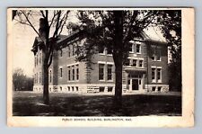 Burlington KS-Kansas, Public School Building, c1907 Vintage Souvenir Postcard picture