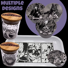 NEW MHA My Hero Academy Anime Spice Grinder, Stash Jar, Rolling Tray Set picture