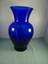 Vintage Cobalt Glass Tulip Flower Vase 11