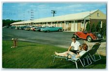 1959 Esquire Motel Providence Darlings Restaurant Rhode Island Vintage Postcard picture