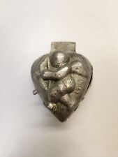 Vintage Eppelsheimer Pewter Ice Cream Mold – Valentine Heart with Cupid 1102 picture
