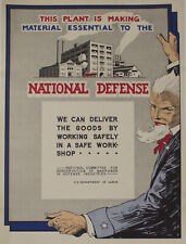 c. 1942 This Plant is Making Material Essential to National Defense WWII Poster picture