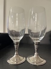 New Arte Italica Italian Pewter Wine Glasses  Set Of 2 picture
