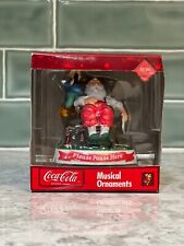 Vintage Musical Santa in Rocking Chair Coca-Cola Christmas Ornament picture