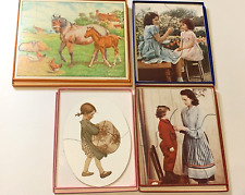 Lot of 4 Vintage Wooden Psychological Test Stoelting Co. Original Box Puzzle picture
