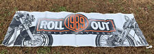 Vintage Harley 1989 HARLEY ROLL OUT Sign Advertising Banner NOS 8’ X 3’ 3C picture