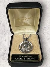 Vintage Sterling Silver Creed Saint Andrew Catholic Pendent NOS Necklace picture
