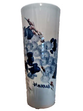 Excellent Hand Painted Blue & White Oriental Floral Porcelain Stoneware Vase picture