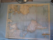 ANTIQUE ATLANTIC OCEAN WALL MAP National Geographic July 1939 picture
