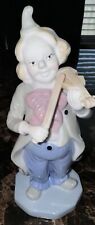VTG 80s Aep Bellmawr Porcelain Clown Statue Figurine Playing a Cello 8.5