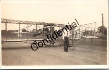 Real Photo Glenn Curtiss In His Aeroplane ? Airplane Early Aviation RP RPPC J517 picture