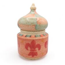Horchow Medici Italy Tuscany Colorful Ceramic Kitchen Canister Small 9