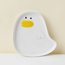 Cute Anime Duck Plate, Ceramic Hand Glazed, Perfect for Desserts, Salads, Fru... picture