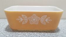 Vintage PYREX 1 ½ Pint BUTTERFLY GOLD REFRIGERATOR DISH 0502 NO LID picture