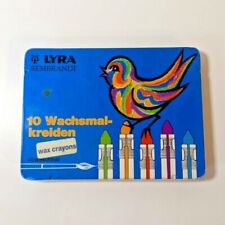 Vintage 10 Piece, Lyra Rembrandt, Wax Crayons, Wachsmal Kreiden, German Tin Case picture