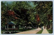 c1910's Log Cabin Lafayette Park Trees Tourist Austin Minnesota Antique Postcard picture