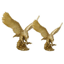 Gold Resin Eagle Wings of Glory Bald Eagle Statue Desk Decorative Figurine picture