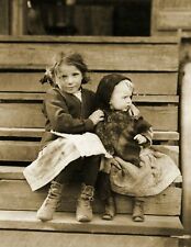 1911 Julia and Baby Sister Bayou La Batre AL Old Retro Photo 8.5