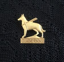 Guide Dog Pin Vintage Beautiful Design Gold Tone picture