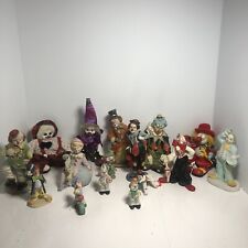 VTG (16) Porcelain Clown Figurine Lot. All Diff. Sizes, Poses, Kinds. Best Offer picture