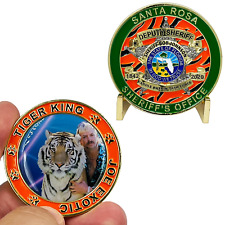 BL5-014 Santa Rosa Florida Sheriff's Office Challenge Coin Bob Johnson Tiger Kin picture