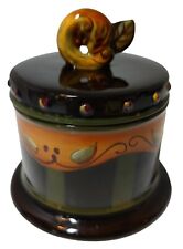 Demdaco Chocolate Berries Hand Painted Small Canister Deb Hrabik 2002 5 Inches picture