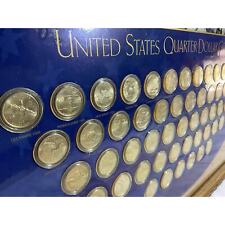 USA commemorative gallery 50 United States quarter dollar collection display picture
