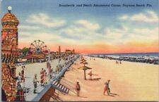 1939 DAYTONA BEACH Florida LINEN Postcard 