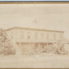 1916 Litchfield, NE Old Hotel? RPPC Building Windmill Roadside Photo Nebr A258 picture