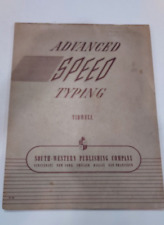 Advanced Speed Typing by Tidwell Instructional Booklet Vintage picture