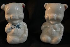 Vintage Ceramic White Pig Salt and Pepper Shakers Mc Coy/Shawnee picture