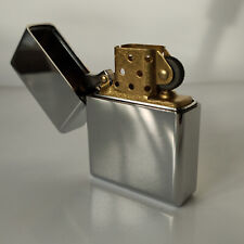 Zorro 912 Silver Chrome Brass Lighter - 150g Case & Heavy Duty Hinge picture
