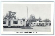 c1950's Kiva Kort Restaurant Cottages Roadside Entrance Tucumcari NM Postcard picture