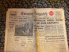 1947 Historical Newspaper  , Evening Despatch , picture