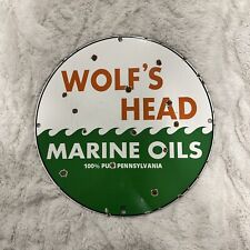 VINTAGE WOLF'S HEAD  MARINE OIL PENNSYLVANIA 12